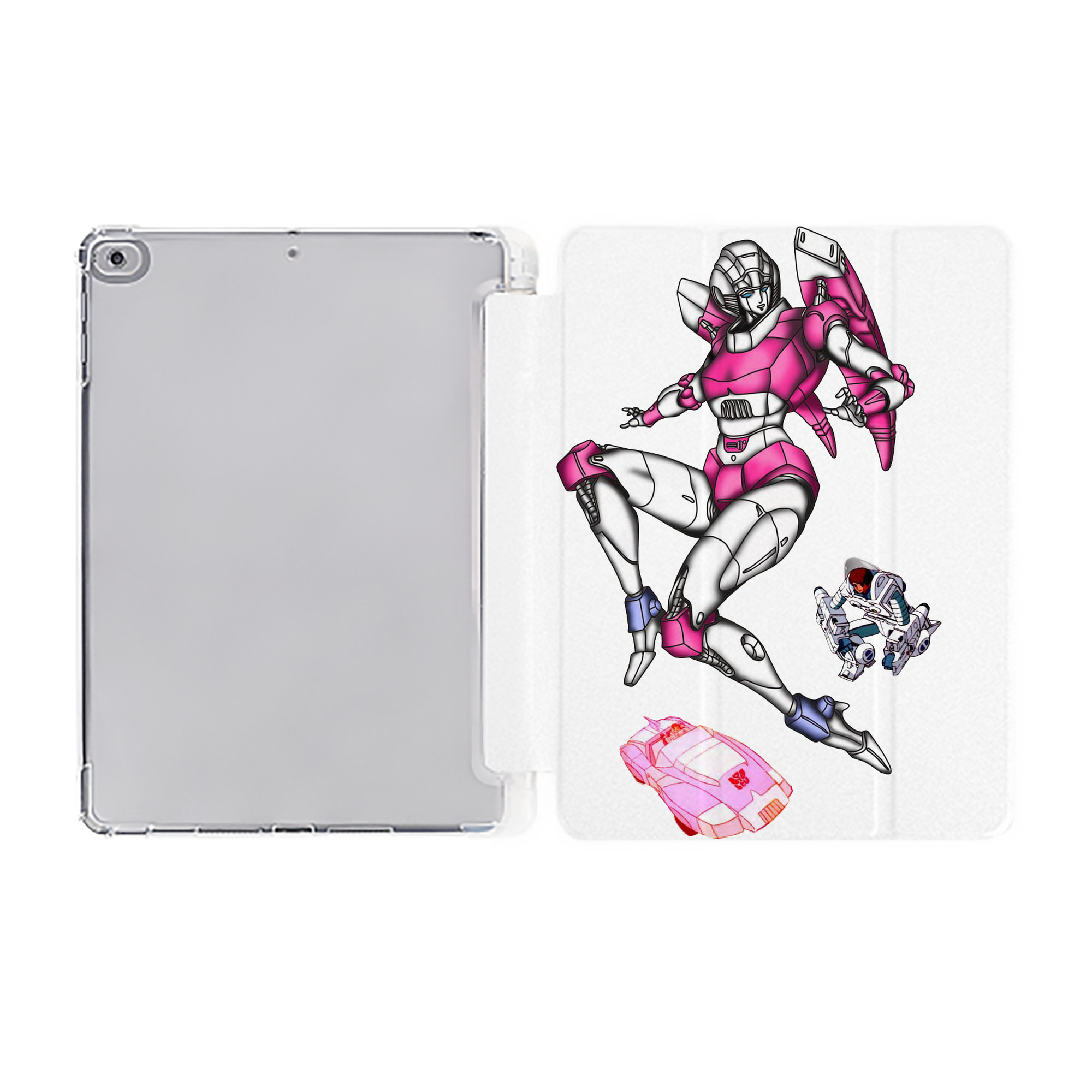 （画像用）  IPad ケース ペン収納付き 三つ折りスタンド PUレザー×シリコン 対応機種9.5/10.5/10.9インチ
